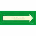 American Permalight Photoluminescent Long Arrow, Rigid PVC Sign, Non-Adhesive, 600092 600092